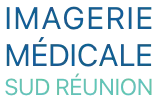 Logo avec écrit en bleu foncé et bleu clair, Imagerie Médicale Sud Réunion