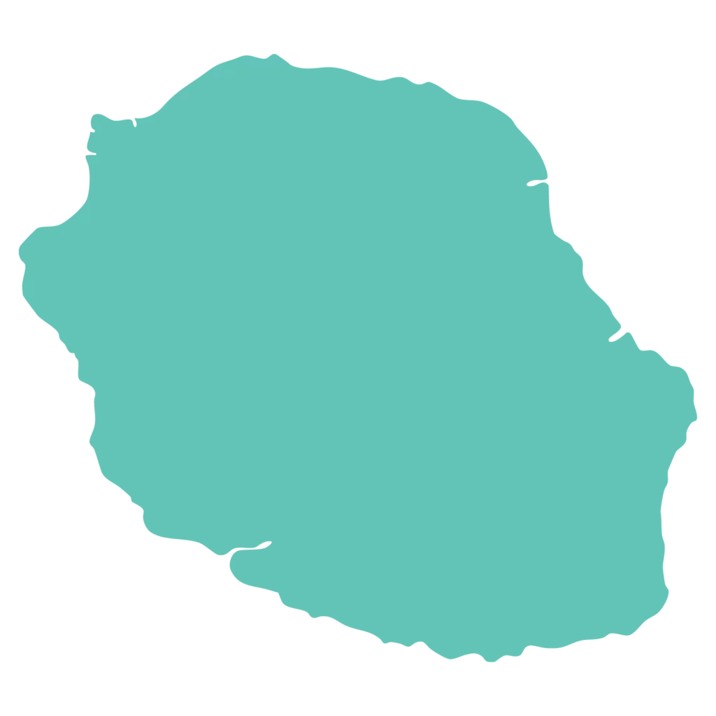 illustration de la carte de l'ile de la Réunion
